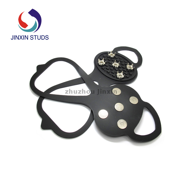 Прочные зимние снежные 5-зубчатые силиконовые шипы для ледяных захватов для походной обуви