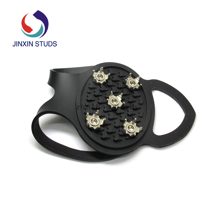 Прочные зимние снежные 5-зубчатые силиконовые шипы для ледяных захватов для походной обуви