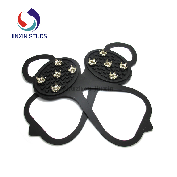 Прочные зимние снежные 5-зубчатые силиконовые шипы для ледяных захватов для походной обуви