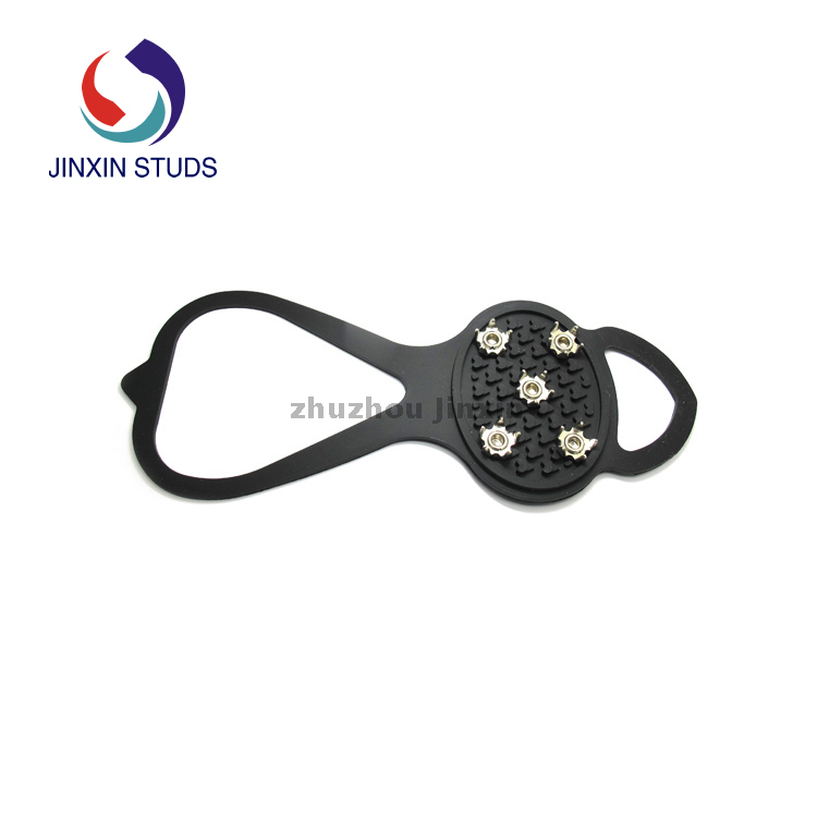 Прочные зимние снежные 5-зубчатые силиконовые шипы для ледяных захватов для походной обуви