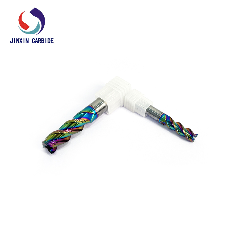 3-х перые концевые фрезы из карбида вольфрама для резки алюминия с покрытием DLC