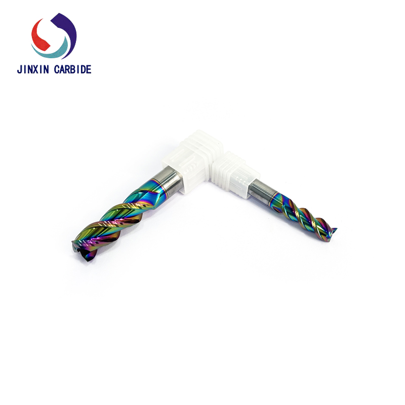 3-х перые концевые фрезы из карбида вольфрама для резки алюминия с покрытием DLC