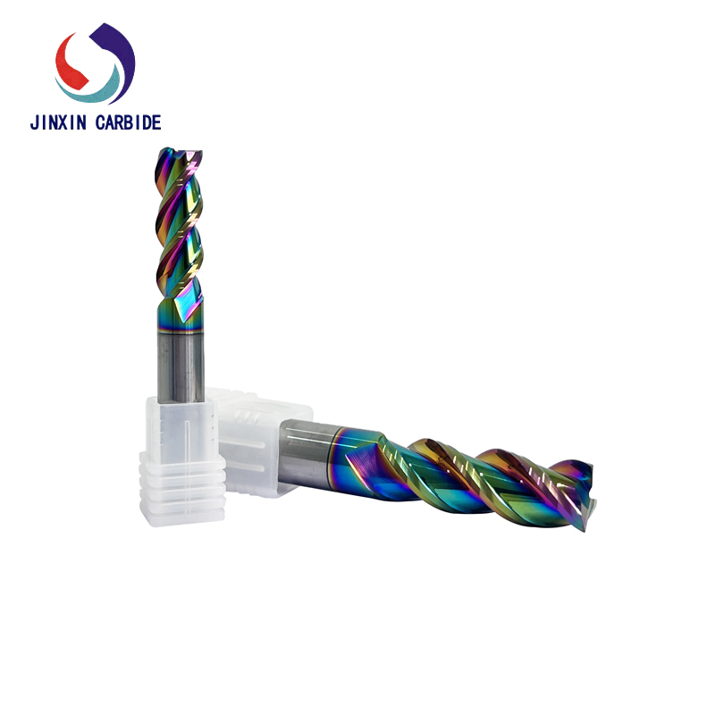 3-х перые концевые фрезы из карбида вольфрама для резки алюминия с покрытием DLC